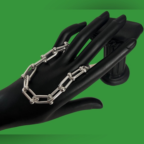 MIA Fiore Sterling Silver Plated Bronze U Link Italy Bracelet New - Picture 14 of 16